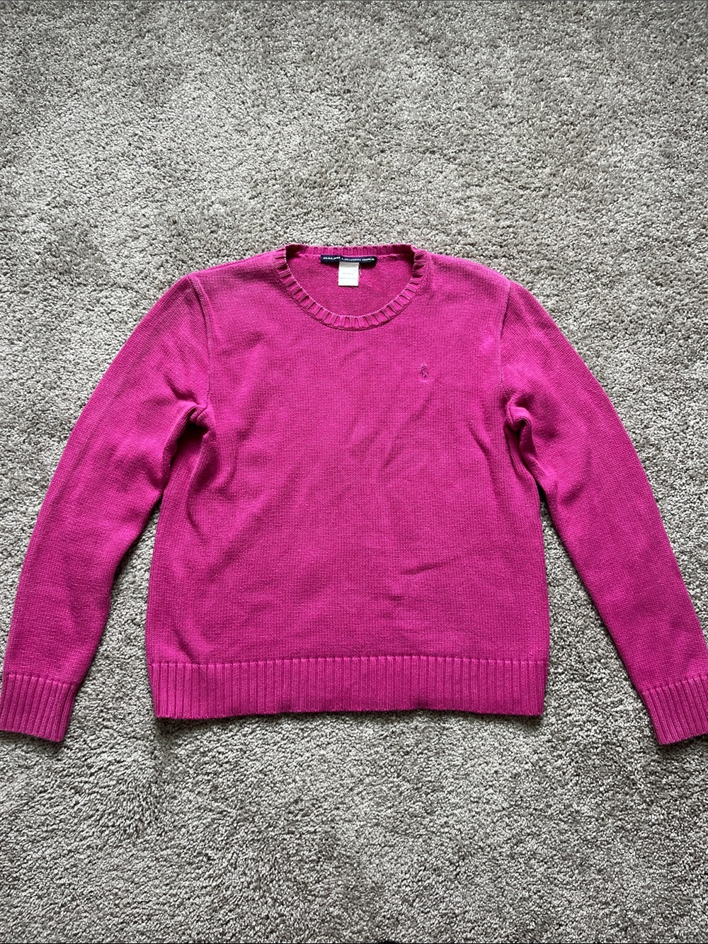 Ralph Lauren Women's Crewneck Sweater in Fuchsia